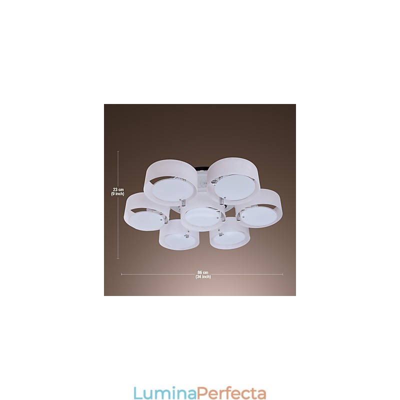 Candelabru modern, contemporan, din metal cromat, montat încastrat