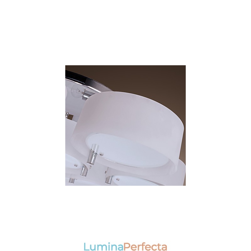 Candelabru modern, contemporan, din metal cromat, montat încastrat