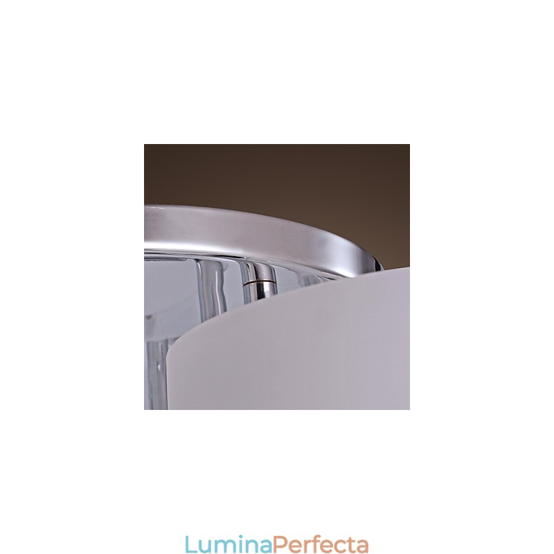 Candelabru modern, contemporan, din metal cromat, montat încastrat