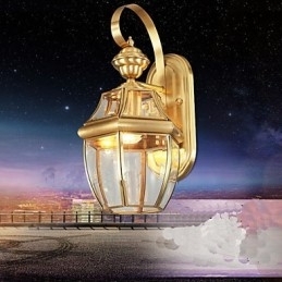 Lampă de grădină Lampă plină de cupru Lampă de exterior Lampă rezistentă la apă A