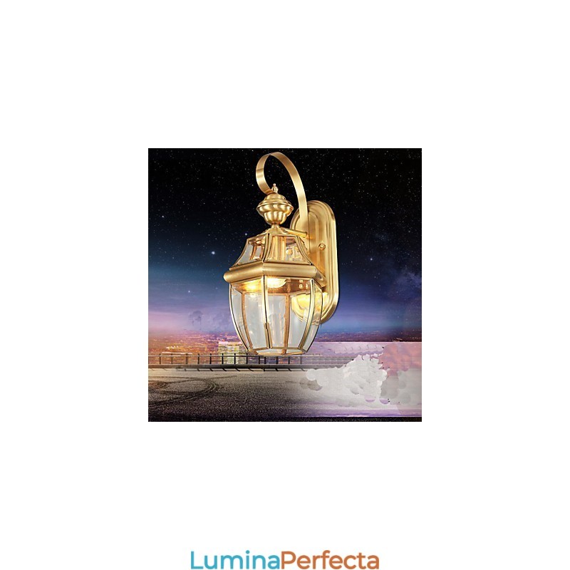 Lampă de grădină Lampă plină de cupru Lampă de exterior Lampă rezistentă la apă A