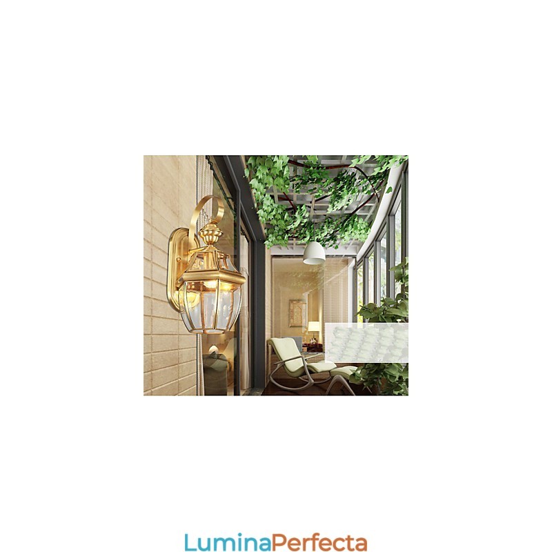 Lampă de grădină Lampă plină de cupru Lampă de exterior Lampă rezistentă la apă A