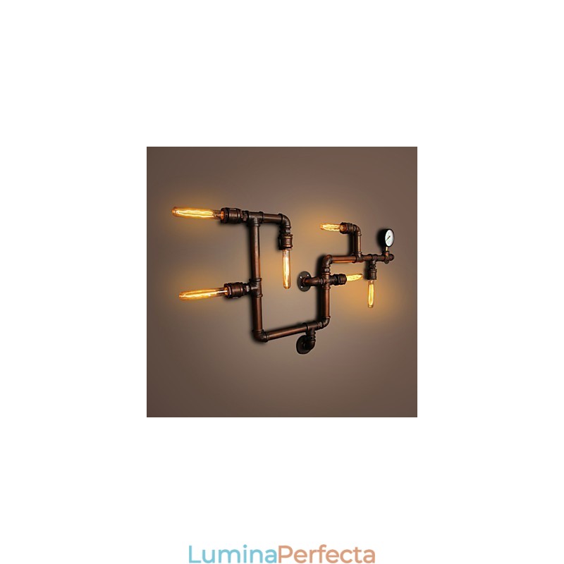 Aplice Aplice 6 Lumini Finisaj Bronz Stil Industrial Rustic Lodge Metal