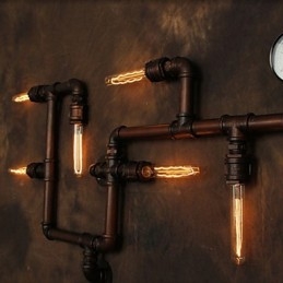 Aplice Aplice 6 Lumini Finisaj Bronz Stil Industrial Rustic Lodge Metal