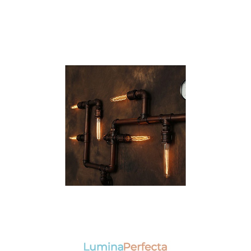 Aplice Aplice 6 Lumini Finisaj Bronz Stil Industrial Rustic Lodge Metal