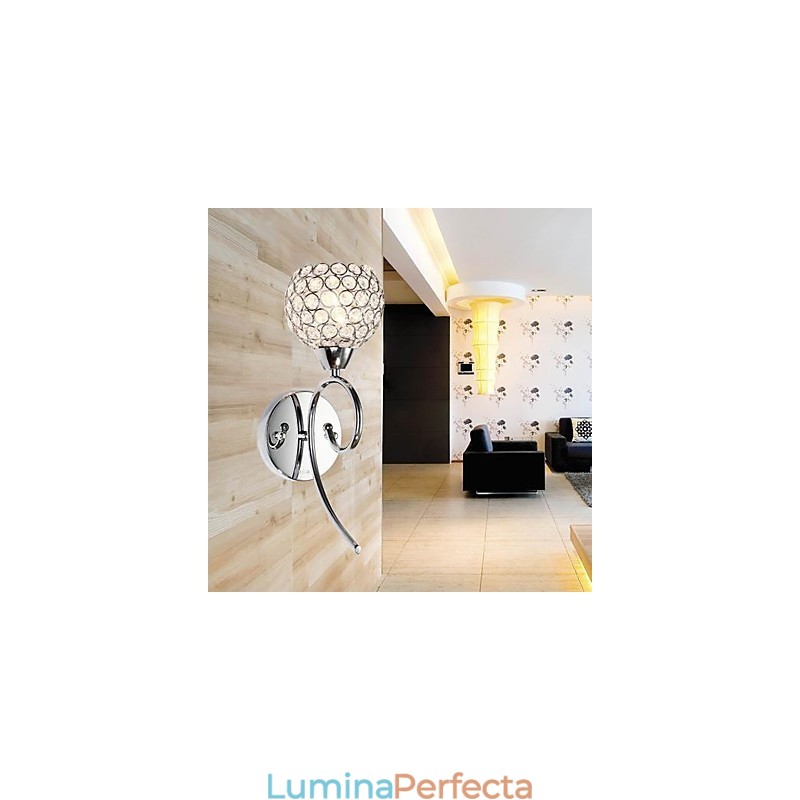 Lampă de perete cu cristale 1 lumină Pictură creativă de fier