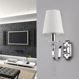 Lampă de perete albă caldă cu picături de cristal