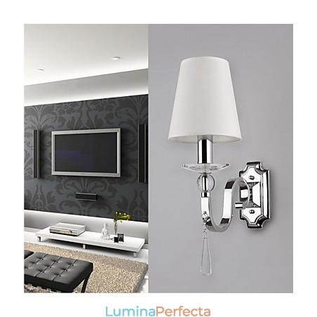 Lampă de perete albă caldă cu picături de cristal Lampă de perete albă caldă cu picături de cristal