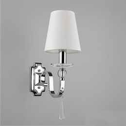 Lampă de perete albă caldă cu picături de cristal