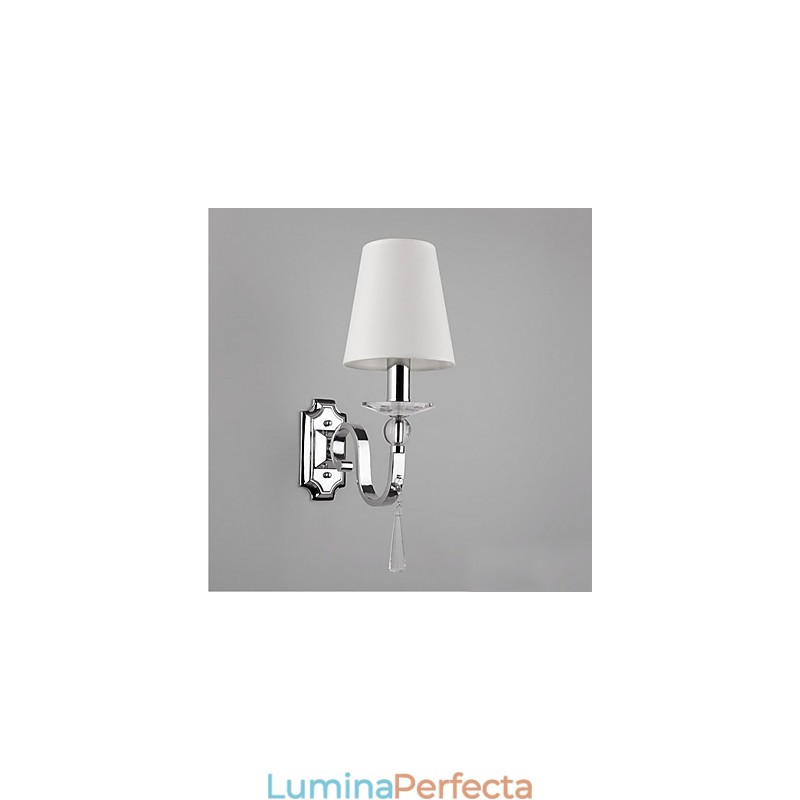 Lampă de perete albă caldă cu picături de cristal