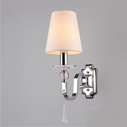 Lampă de perete albă caldă cu picături de cristal