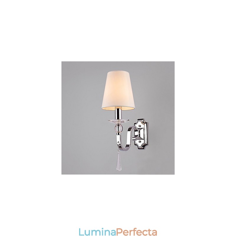 Lampă de perete albă caldă cu picături de cristal