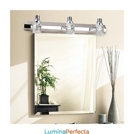 Lampă de perete modernă cu oglindă din sticlă în stil frontal Lampă de perete modernă cu oglindă din sticlă în stil frontal