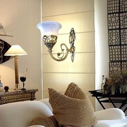 Aplice Bronz Lumini Sticla Moire European Retro Classic 220V