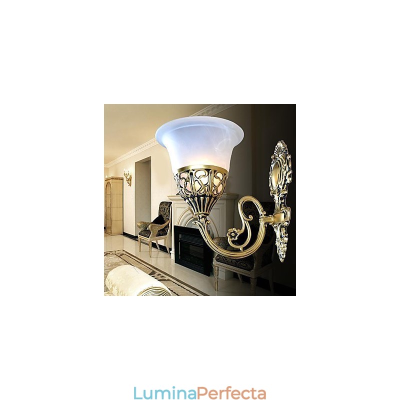 Aplice Bronz Lumini Sticla Moire European Retro Classic 220V