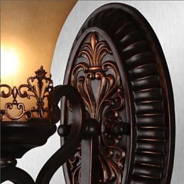 Aplice Vintage 1 Lumină cu Material Rășin Abajur din Sticlă Cameră Pat Sufragerie Coridor Lumini