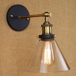 Aplic de perete decorativ de tip clopot industrial american country