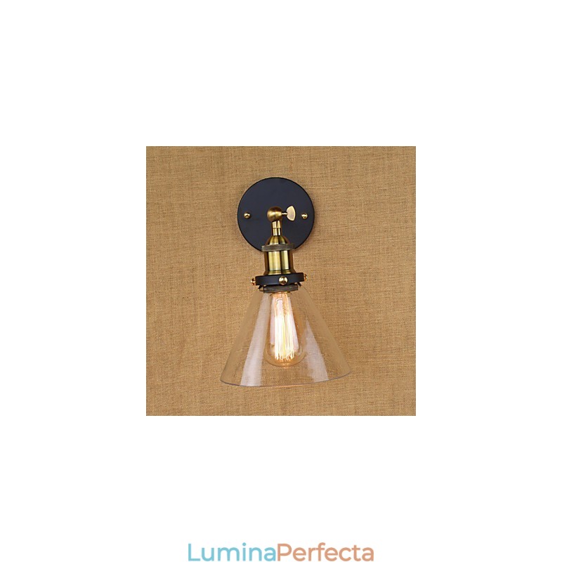 Aplic de perete decorativ de tip clopot industrial american country