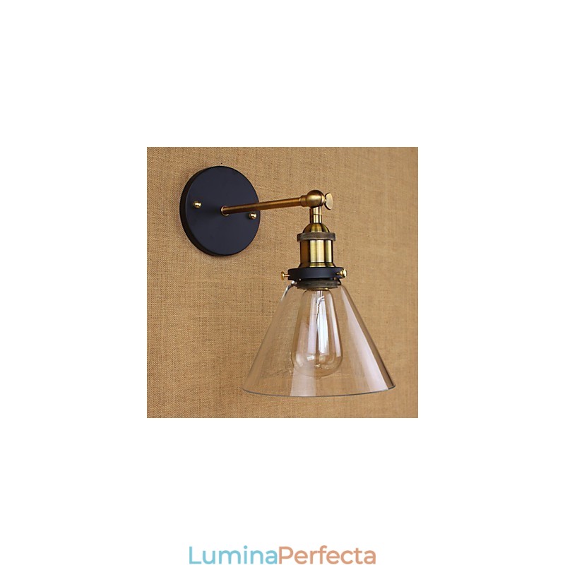 Aplic de perete decorativ de tip clopot industrial american country