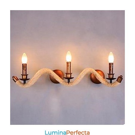 Lampă de perete cu frânghie răsucite contractată pentru balcon Lampă de perete cu frânghie răsucite contractată pentru balcon