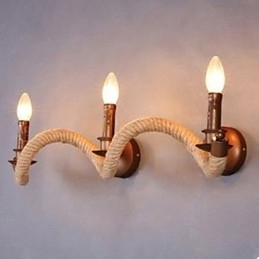Lampă de perete cu frânghie răsucite contractată pentru balcon