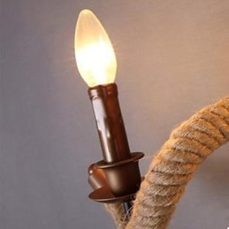 Lampă de perete cu frânghie răsucite contractată pentru balcon
