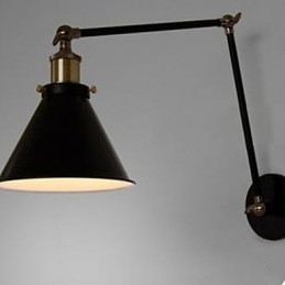 Industrial Nostalgia Personality Loft Black Umbrella Section Lampa de perete dubla