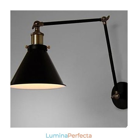 Industrial Nostalgia Personality Loft Black Umbrella Section Lampa de perete dubla Industrial Nostalgia Personality Loft Black Umbrella Section Lampa de perete dubla