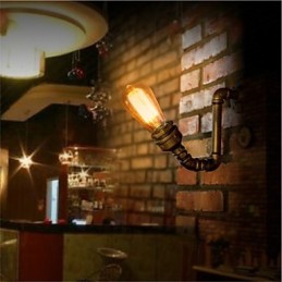 American Village Loft Industrial în stil Edison Lampă de perete vintage Lampă retro cu conductă de apă Aplic de perete