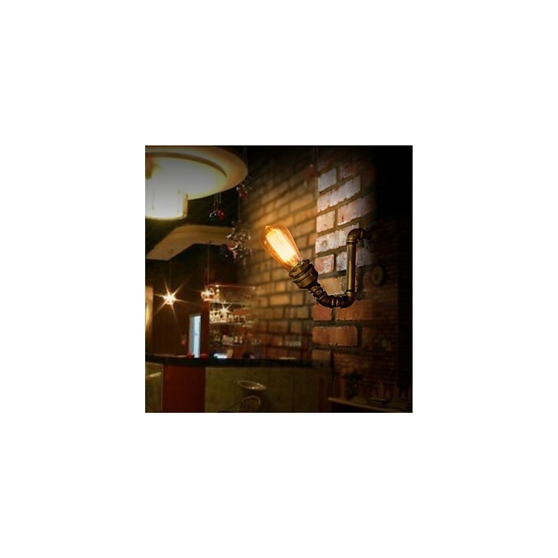American Village Loft Industrial în stil Edison Lampă de perete vintage Lampă retro cu conductă de apă Aplic de perete