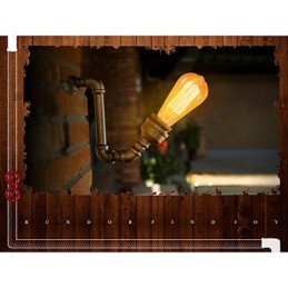 American Village Loft Industrial în stil Edison Lampă de perete vintage Lampă retro cu conductă de apă Aplic de perete