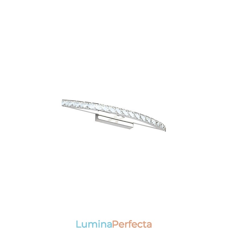 Lampă Oglindă Oțel Inoxidabil Și Cristal