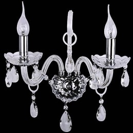 Applique moderne din cristal cu 2 lumini în funcție de lumânare