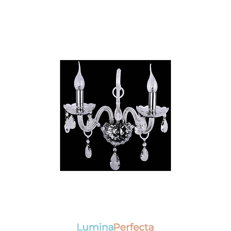 Applique moderne din cristal cu 2 lumini în funcție de lumânare