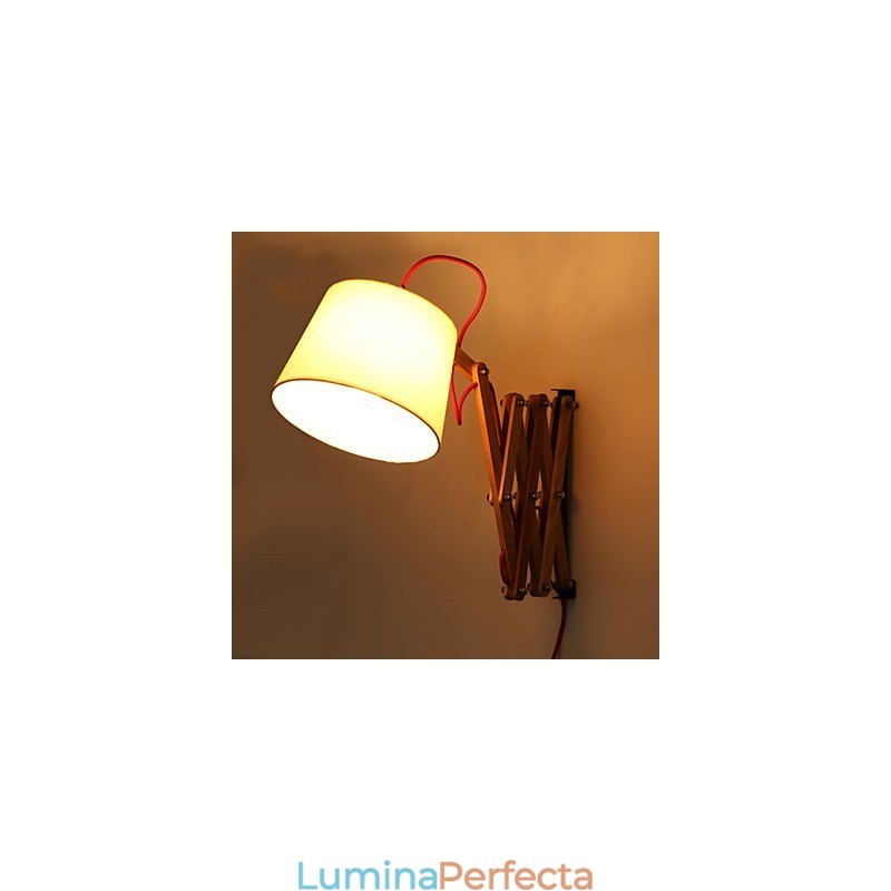 Aplice de perete Aplice de lectură Mini stil tradițional clasic din lemn de bambus