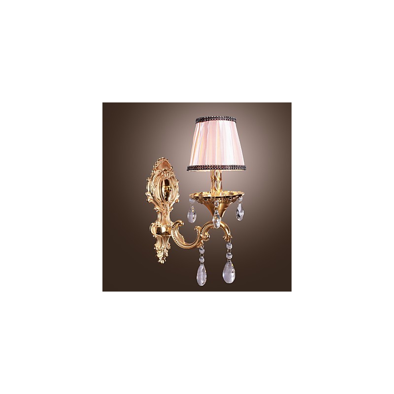 Lumină elegantă de perete din cristal în roz