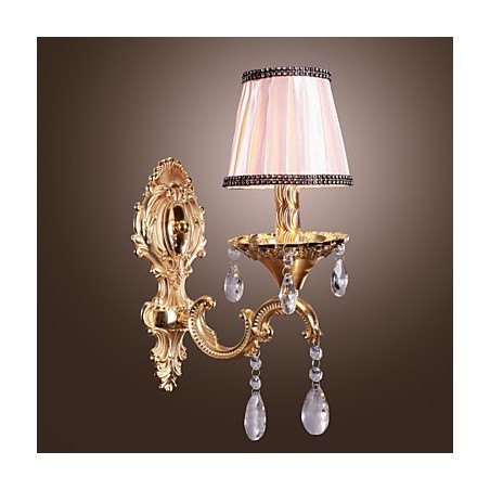 Lumină elegantă de perete din cristal în roz Lumină elegantă de perete din cristal în roz