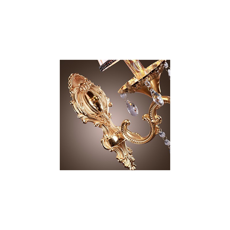 Lumină elegantă de perete din cristal în roz