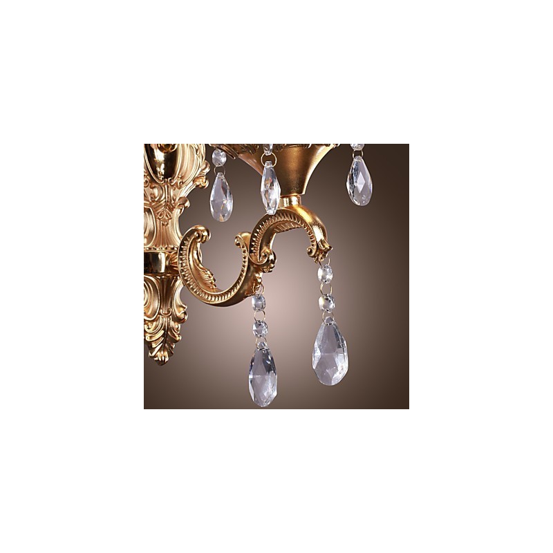 Lumină elegantă de perete din cristal în roz