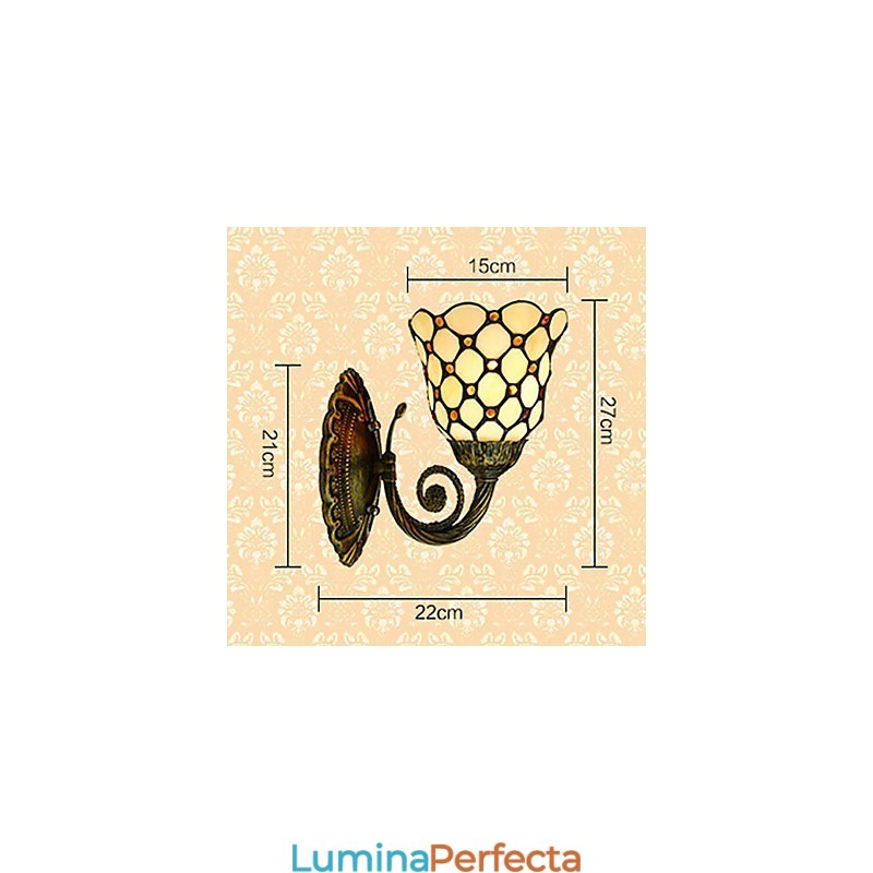 European Mediteranean Contractat Rural Creativ Fier forjat Lampă de perete Lumini din sticlă