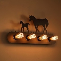 American Village Pastoral stil LOFT Dormitor Coridor Fier Retro Wild Horse Aplice Transport gratuit