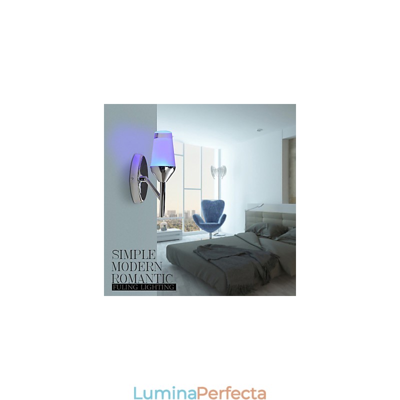 Aplice de perete Lampă modernă contemporană din metal cu sticlă de vin