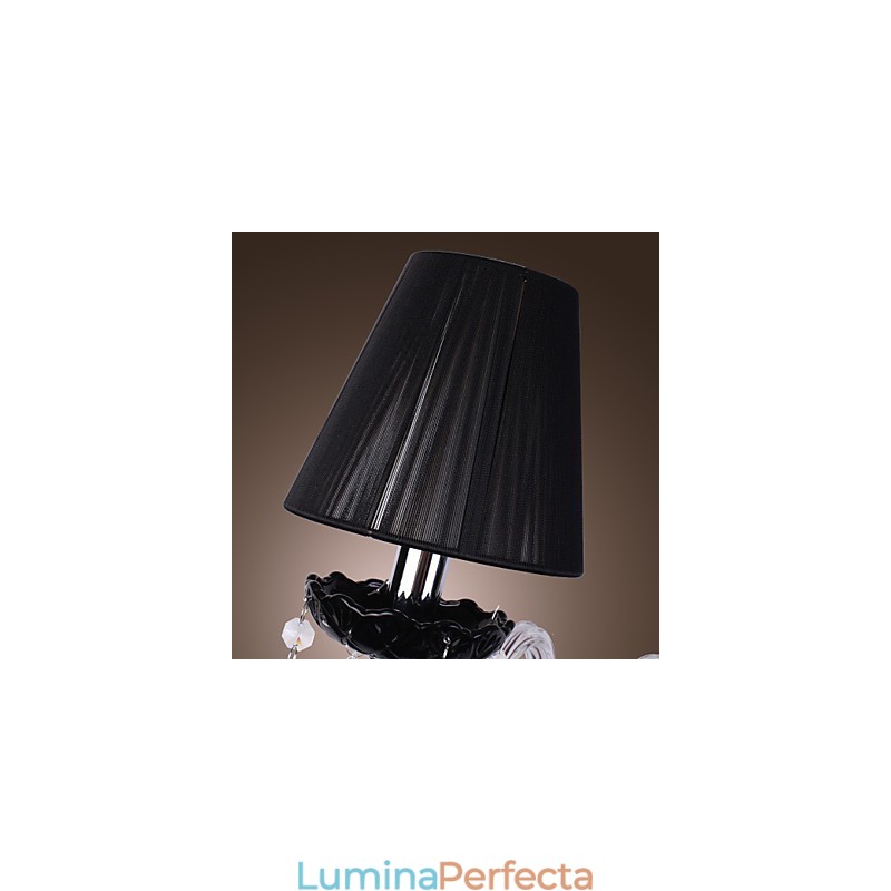 Aplica de perete din cristal cu 2 lumini in nuanta de stofa