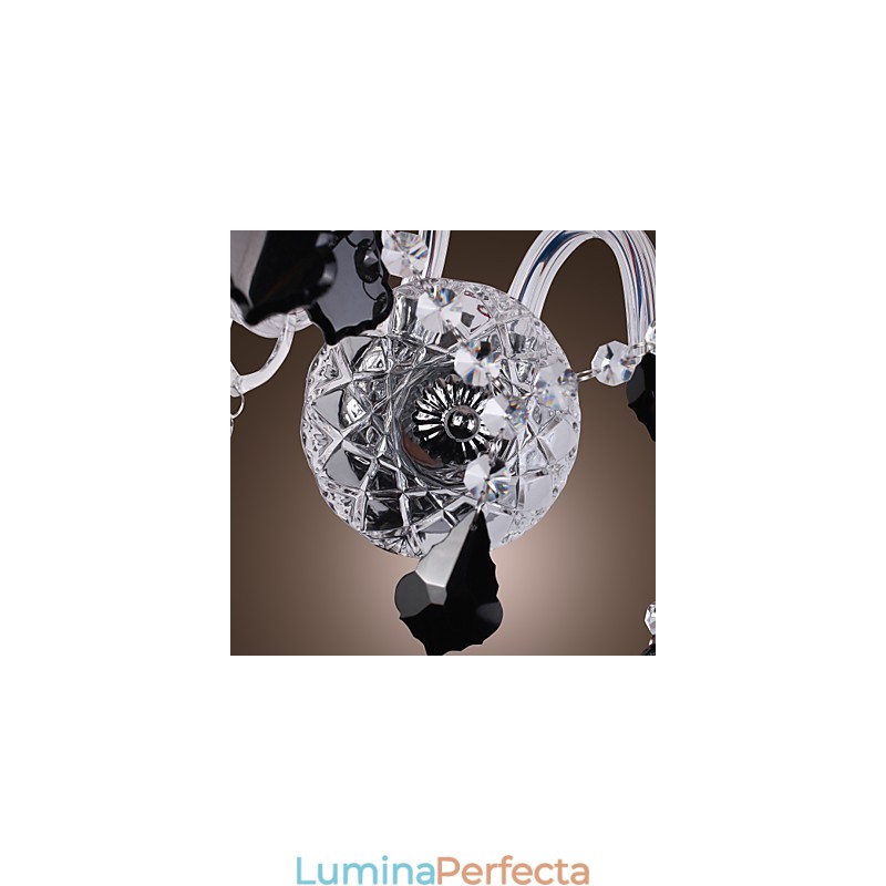 Aplica de perete din cristal cu 2 lumini in nuanta de stofa