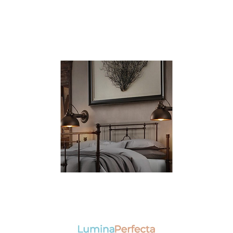 Lămpi de perete vintage creative pentru oală din fier forjat