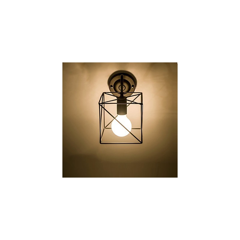 Aplică de perete din industria americană Nostalgic Vintage Lron Loft Aisle Lampă de perete pentru balcon