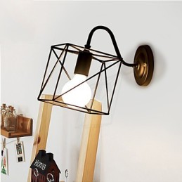 Aplică de perete din industria americană Nostalgic Vintage Lron Loft Aisle Lampă de perete pentru balcon