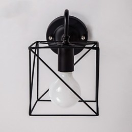 Aplică de perete din industria americană Nostalgic Vintage Lron Loft Aisle Lampă de perete pentru balcon