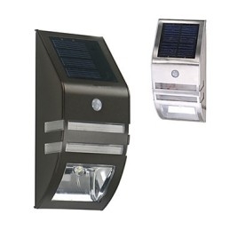 Lampă solară de perete albă cu senzor de mișcare PIR