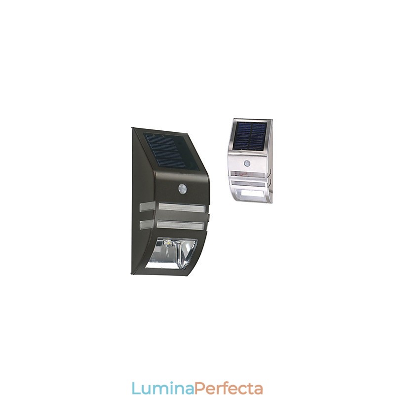 Lampă solară de perete albă cu senzor de mișcare PIR